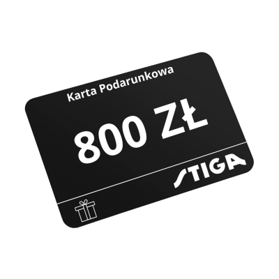 Karta podarunkowa STIGA – 800 zł, idealny prezent dla gracza tenisa stołowego